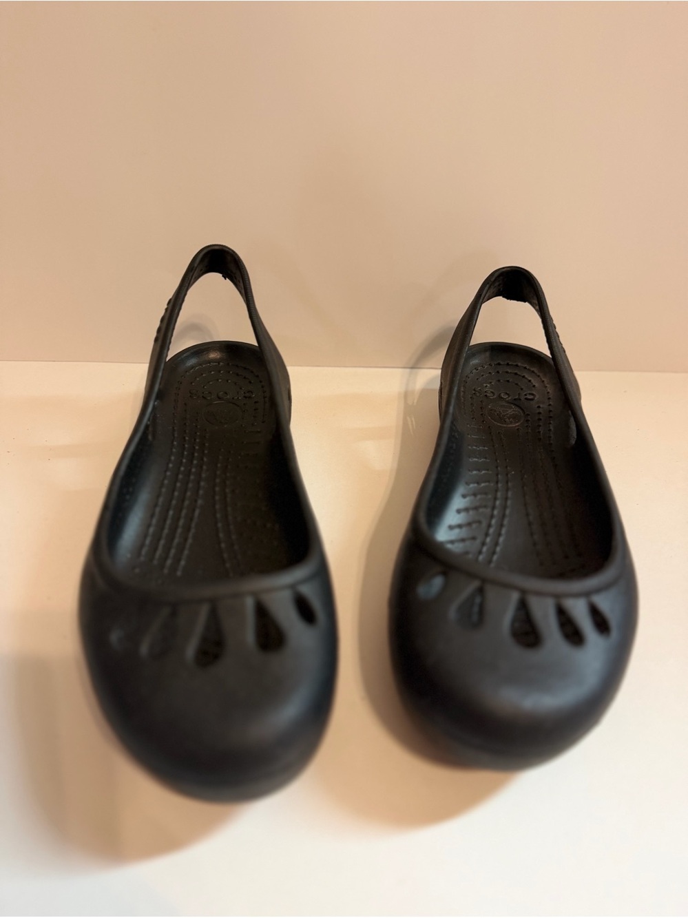 Kids Black Slingback Comfort Flats
